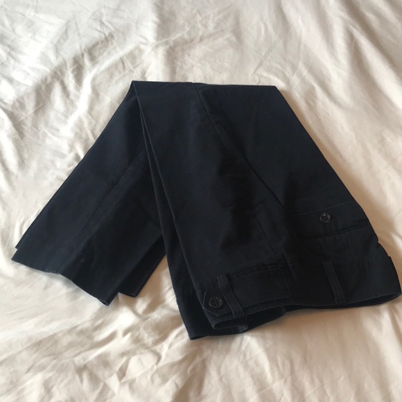 ANN TAYLOR Navy Crapri Pants, SZ 0 - Picture 5 of 7